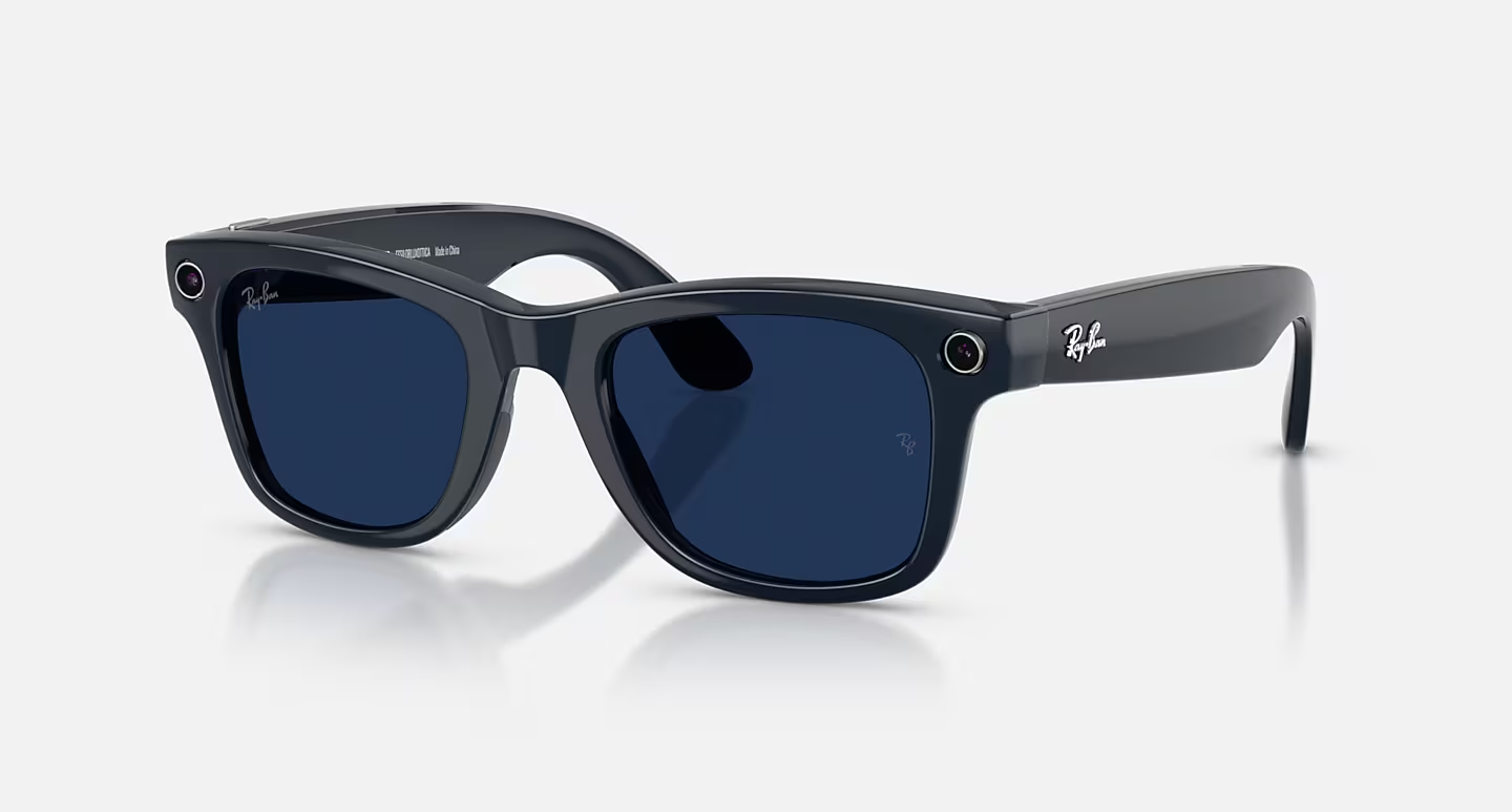 Ray-Ban Meta Wayfarer (Gen 2) Shiny Cosmic Blue AI Glasses with Sapphire Transitions® Lenses - Attēls 1