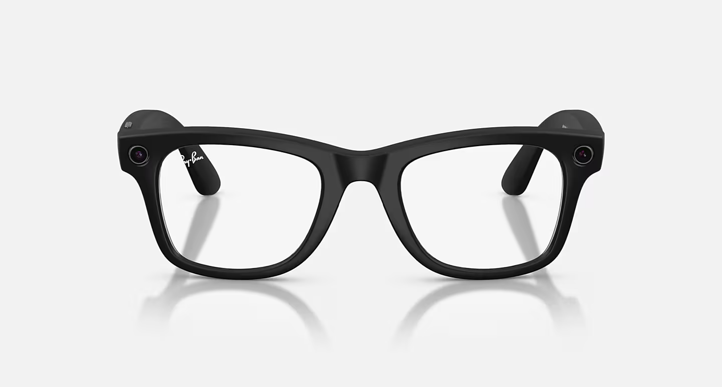 Ray-Ban Meta Wayfarer (Gen 2) Matte Black AI Glasses with Clear Lenses - Attēls 2