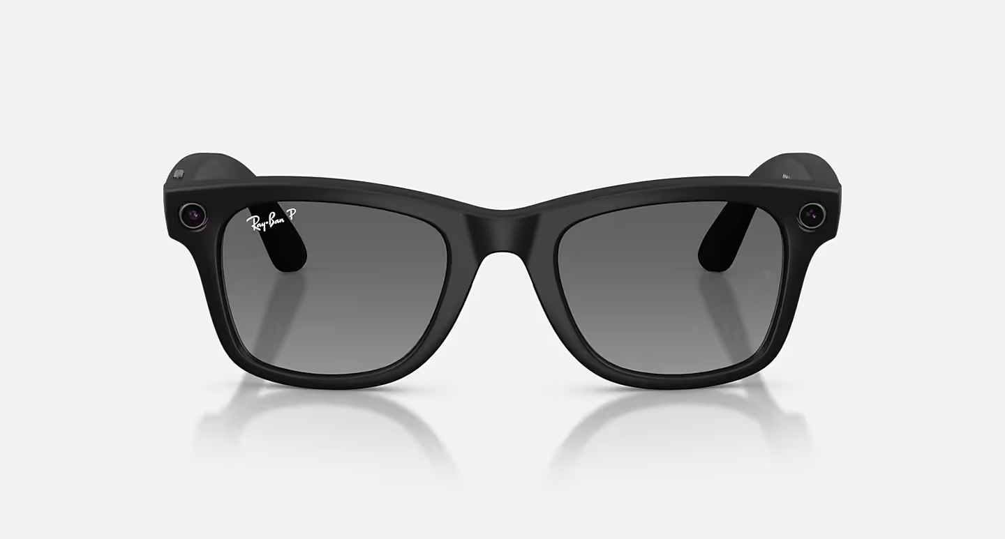 Ray-Ban Meta Wayfarer (Gen 2) Matte Black AI Glasses with Polarized Graphite Gradient Lenses - Attēls 2