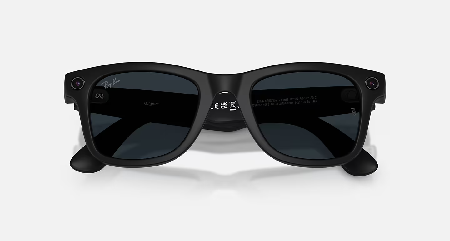 Ray-Ban Meta Wayfarer (Gen 2) Matte Black AI Glasses with Grey Transitions® Lenses - Attēls 5