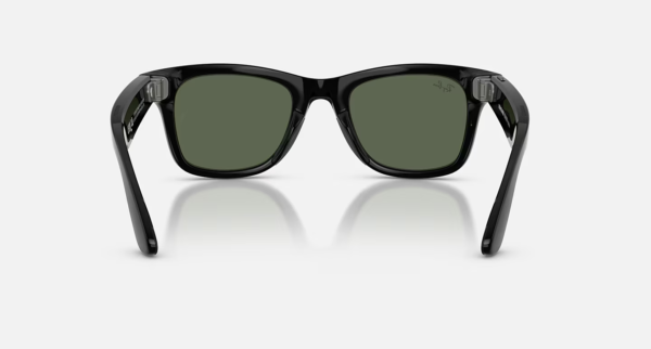 Ray-Ban Meta Wayfarer (Gen 2) Shiny Black AI Glasses with Green Lenses - Attēls 5