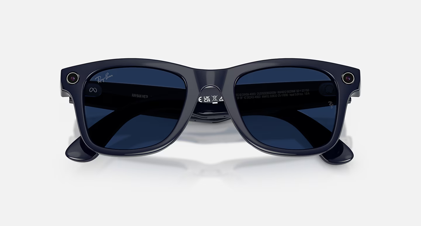 Ray-Ban Meta Wayfarer (Gen 2) Shiny Cosmic Blue AI Glasses with Sapphire Transitions® Lenses - Attēls 5