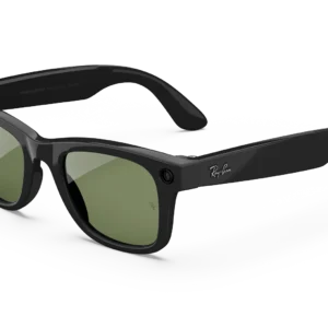 Ray-Ban Meta Wayfarer (1. paaudzes) spīdīgi melnas AI brilles ar zaļām lēcām