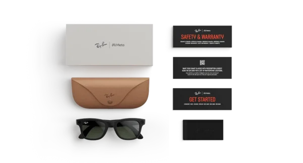 Ray-Ban Meta Wayfarer (Gen 1) Matte Black AI Glasses with Black Lenses - Attēls 5