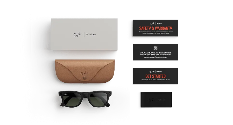 Ray-Ban Meta Wayfarer (Gen 1) Matte Black AI Glasses with Black Lenses - Attēls 5