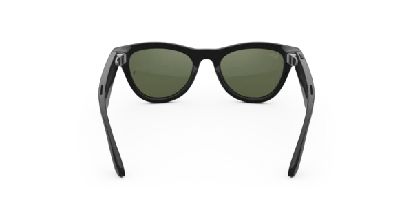 Ray-Ban Meta Skyler (Gen 2) shiny black AI glasses with green lenses - Attēls 4