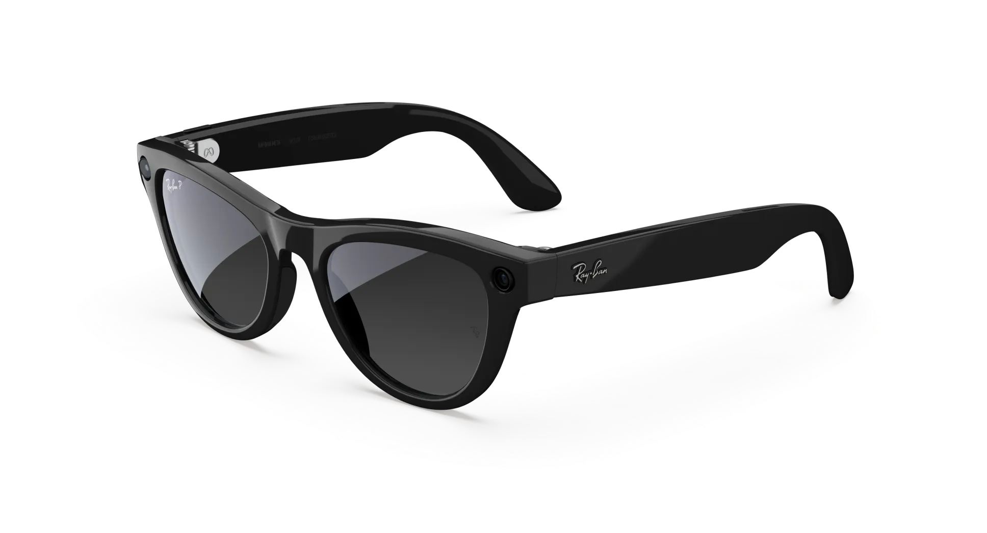 Ray-Ban Meta Skyler (Gen 2) Shiny Black AI Glasses with Polarized Black Lenses - Attēls 1