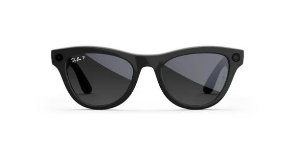 Ray-Ban Meta Skyler (Gen 2) Shiny Black AI Glasses with Polarized Black Lenses - Attēls 2
