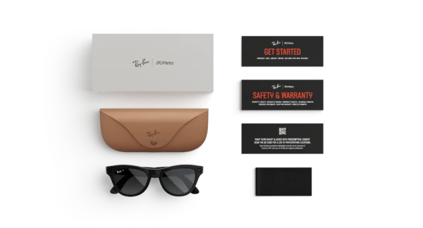 Ray-Ban Meta Skyler (Gen 2) Shiny Black AI Glasses with Polarized Black Lenses - Attēls 5