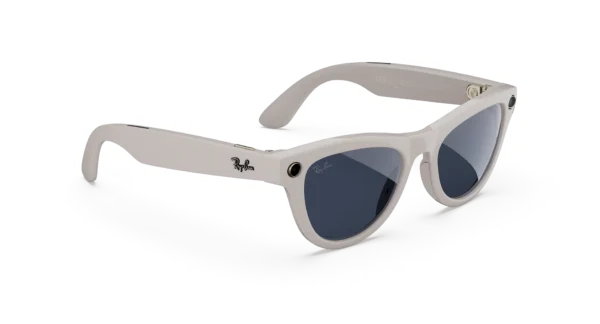 Ray-Ban Meta Skyler (Gen 2) Shiny Chalky Gray AI glasses with Sapphire Transitions® lenses - Attēls 4