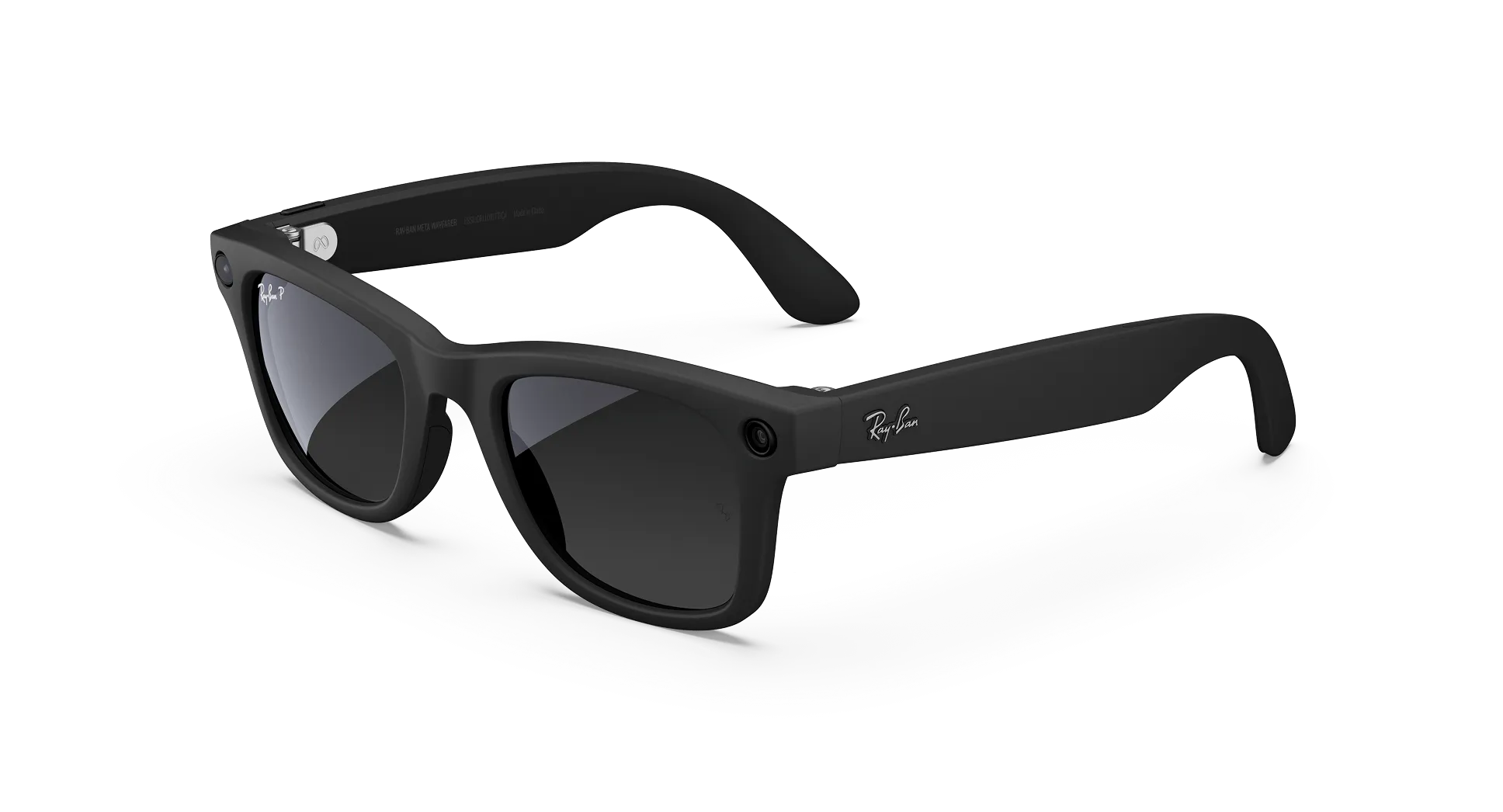Ray-Ban Meta Wayfarer (Gen 1) Matte Black AI Glasses with Black Lenses - Attēls 1